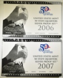 2006 & 2007 U.S. SILVER STATE QUARTER PROOF SETS