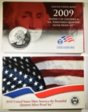 2009 & 2010 U.S. SILVER QUARTER PROOF SETS