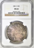 1881-S MORGAN DOLLAR  NGC MS-66