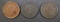 1844, 45, 51 LARGE CENTS VF