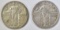 1918 & 20 STANDING LIBERTY QUARTERS XF