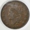 1833 LARGE CENT  VF