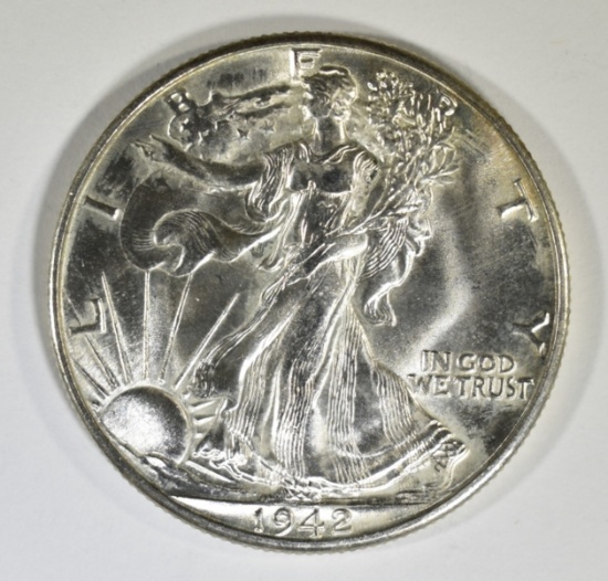 1942 WALKING LIBERTY HALF DOLLAR CH BU