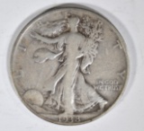 1938-D WALKING LIBERTY HALF DOLLAR  FINE/VF