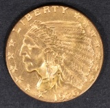 1926 GOLD $2.5 INDIAN  ORIG GEM UNC