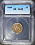 1862 INDIAN HEAD CENT  ICG MS-63