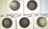 5-1893 COLUMBIAN EXPO HALF DOLLARS