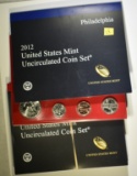 2-2012 U.S. MINT UNC SETS ORIG PACKAGING