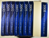 2000-2008 U.S. PROOF SETS ORIG PACKAGING