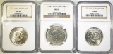 1954-P,D,S WASH/CARVER COMMEM HALVES  NGC MS-65