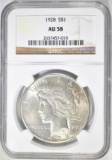 1928 PEACE DOLLAR  NGC AU-58