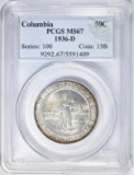 1936-D COLUMBIA COMMEM HALF  PCGS MS-67