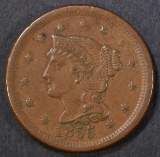 1855 UPRIGHT 55 LARGE CENT   AU