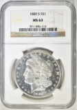 1880-S MORGAN DOLLAR  NGC MS-63