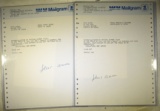 2 SIGNED WESTERN UNION  MAILGRAM