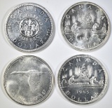 (4) CANADA SILVER DOLLARS  GEM BU+