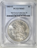 1885-O MORGAN DOLLAR, PCGS MS-62