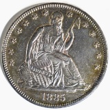 1885 SEATED LIBERTY HALF DOLLAR BU SCARCE DATE