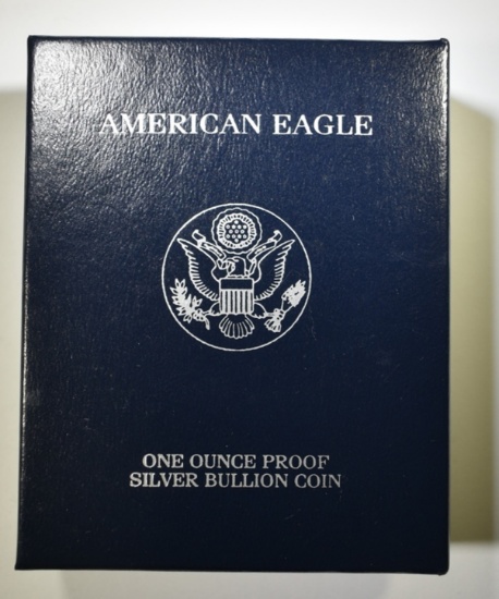 1997 PROOF AMERICAN SILVER EAGLEORIG BOX/COA