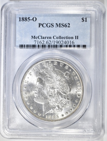 1885-O MORGAN DOLLAR, PCGS MS-62