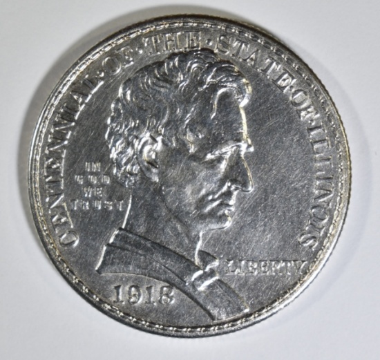 1918 LINCOLN COMMEM HALF DOLLAR BU