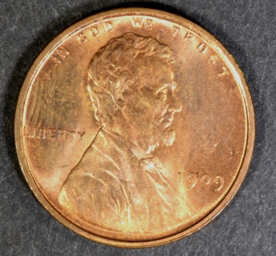 1909 VDB LINCOLN CENT  CH BU RB