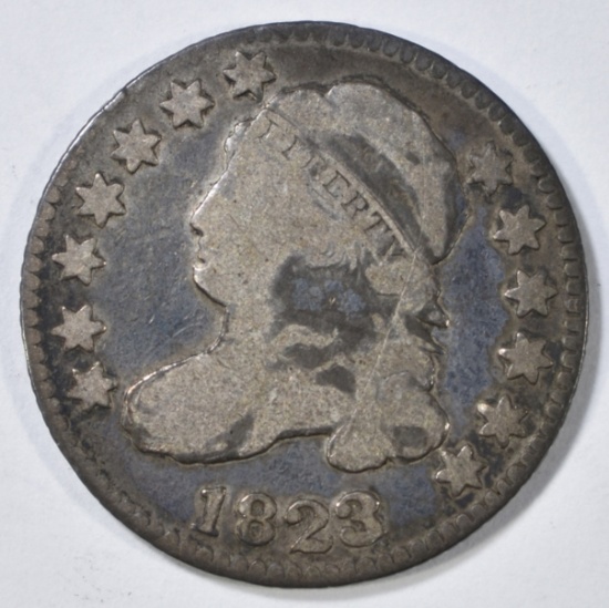 1823/2 BUST DIME VG