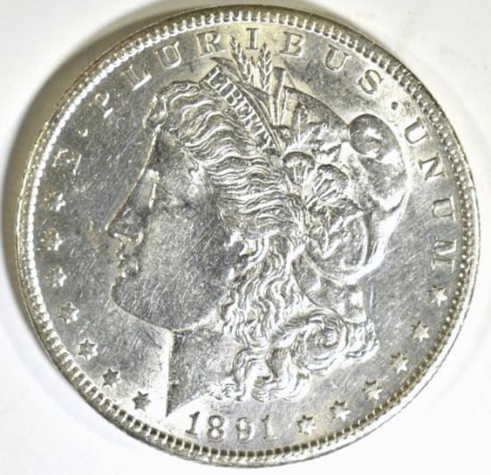 1891-S MORGAN DOLLAR AU/BU