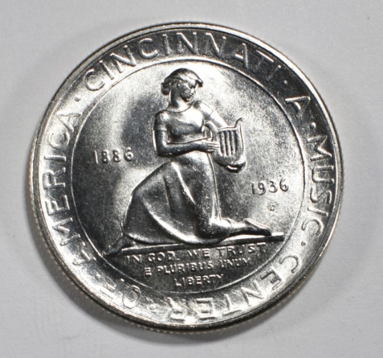 1936-D CINCINNATI COMMEM HALF DOLLAR CH BU