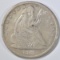 1862-S SEATED LIBERTY HALF DOLLAR  AU
