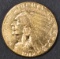 1912 $2.5 GOLD INDIAN  BU