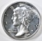 2 TROY OZ SILVER MERCURY DIME THICK COIN