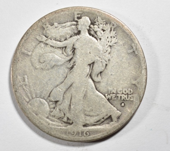 1916-S WALKING LIBERTY HALF GOOD