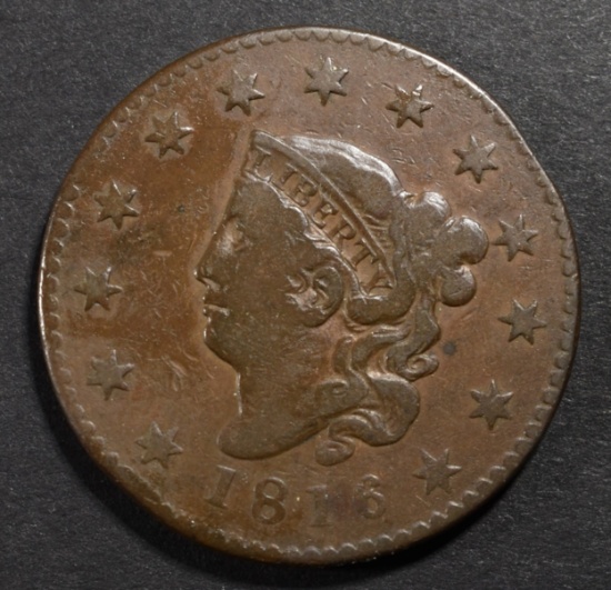 1816 LARGE CENT  VF