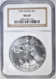 1999 AMERICAN SILVER EAGLE  NGC MS-69