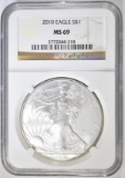 2010 AMERICAN SILVER EAGLE  NGC MS-69