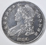 1830 BUST HALF DOLLAR  AU BU