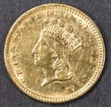 1857 GOLD DOLLAR  AU