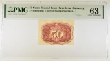 50 CCENTS 2nd ISSUE FRACTIONAL CURRENCY PMG 63