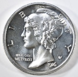 2 TROY OZ SILVER MERCURY DIME THICK COIN