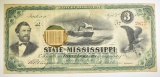 $3 STATE OF MISSISSIPPI NOTE REPAIRED