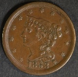 1853 HALF CENT AU