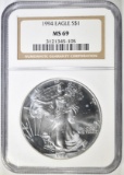 1994 AMERICAN SILVER EAGLE  NGC MS-69