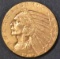 1910 $5 GOLD INDIAN  CH/GEM BU