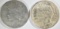 1924 VF & 26-S FINE PEACE DOLLARS