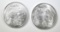 2-ONE OUNCE .999 SILVER BUFFALO/INDIAN ROUNDS