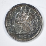 1869 SEATED LIBERTY DIME, CH PROOF