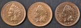 1907, 08, 09 INDIAN CENTS AU/BU