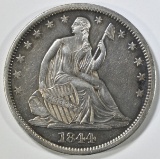 1844-O SEATED LIBERTY HALF DOLLAR  AU
