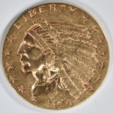 1914-D $2.5 GOLD INDIAN  XF